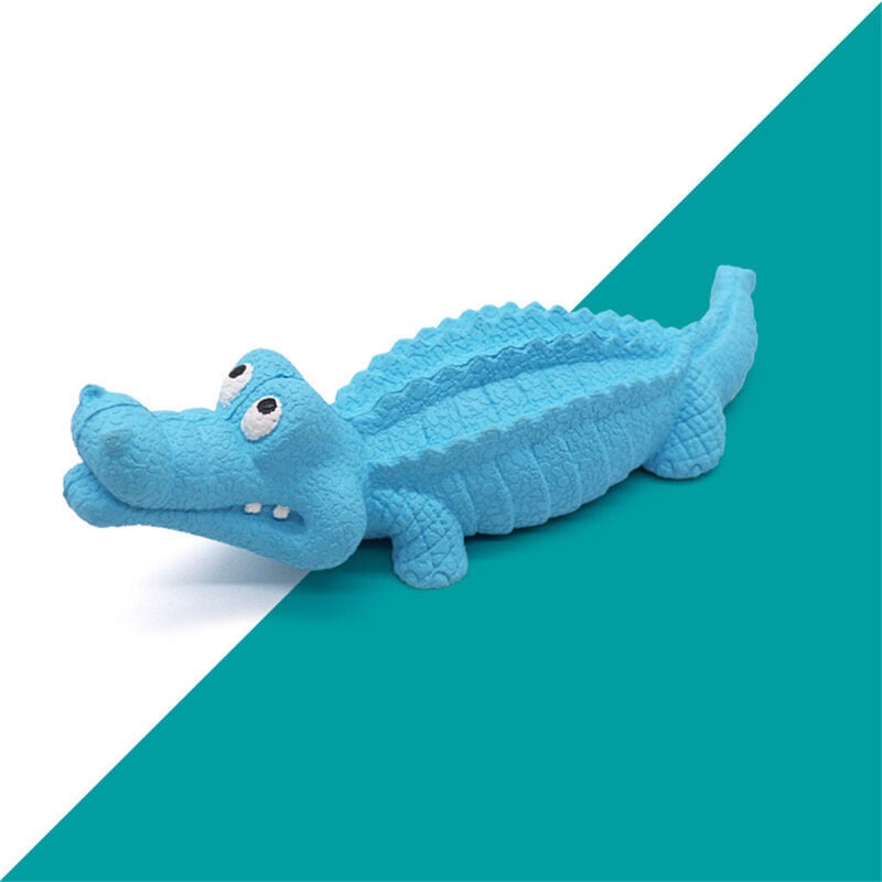 Rubber alligator 2025 dog toy