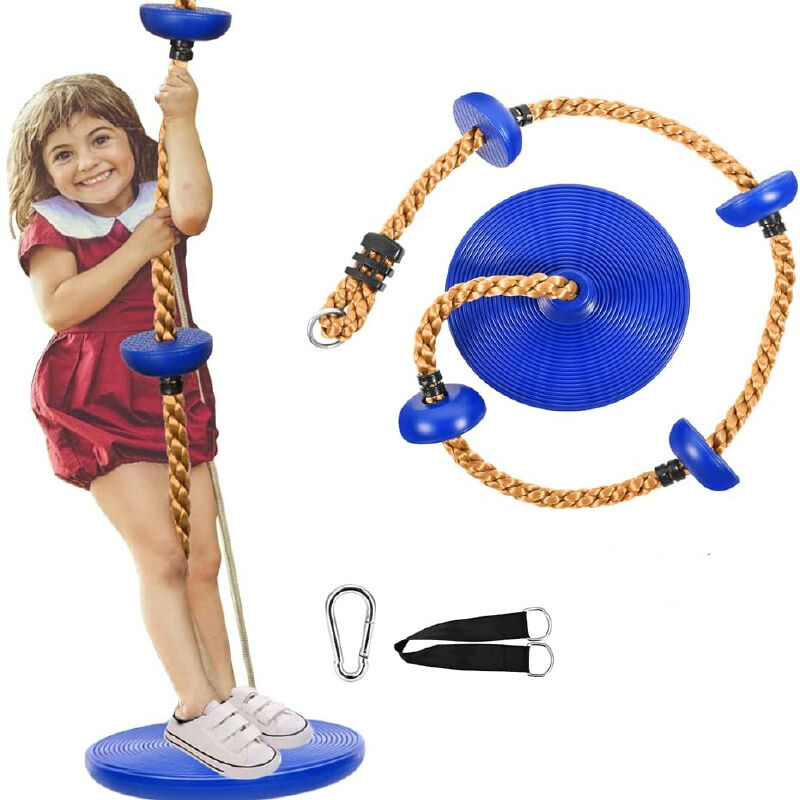 Trapeze Swing, 2m Treetop Swing with Platform, Weatherproof Kids Swing, Climbing  Rope, 100kg Safety Hook