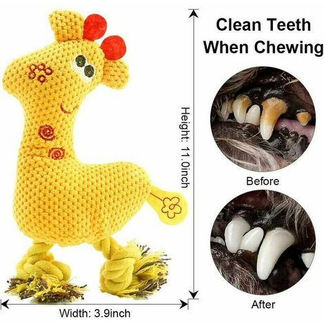 Kartokner Plush Dog Toys Squeaky Dog Toys Dog Buddy for Teeth Cleaning -  Puppy Training Toys for
