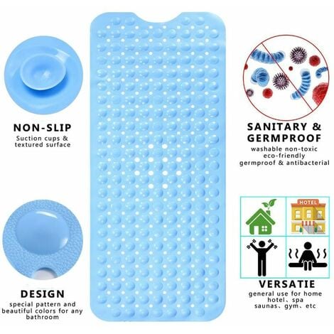 Extra Long Bath Mat Massage 40X100CM Safety Shower Bathtub Mats Non Slip  Bathroom Floor Mat for