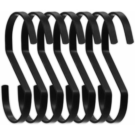 10 Pieces Great Flat Hooks In Black S, Hooks In The Shape Of