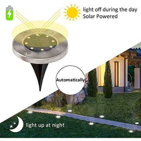 Solar powered garden on sale disc lights