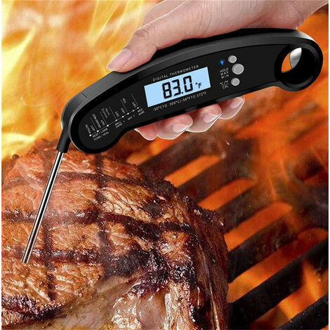 ThermoPro TP-16 Large LCD Digital Cooking Food Meat Smoker Oven Kitchen BBQ  Grill Thermometer Clock Timer with Stainless Steel Probe