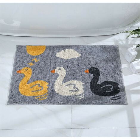 Cartoon Absorbent Non-Slip Kitchen Mat Dustproof Floor Mat Entrance Mat Bath Mat Doormat (Duck)