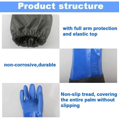 Dankuo Frosted Waterproof Gloves-Lengthen Rubber Gloves-Pond