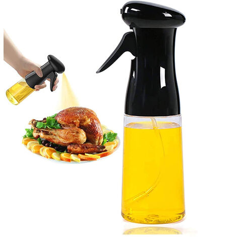 Food Grade Olive Oil Sprayer - 210ml - Spray Bottle (Black)