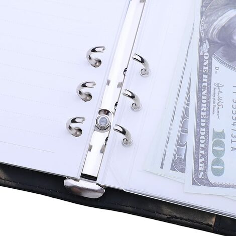 A6 Pu Leather Binder Budget 6 Ring Notebook With Stylish Design, Personal  Organizer Binder Cover With Magnetic Buckle Closure