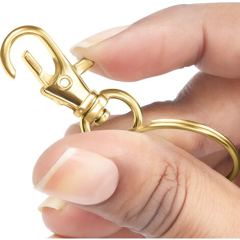 12 Pc Metal Chains Hooks Key Rings Keychain Snap Swivel Lobster