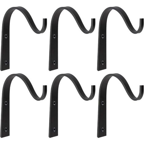 6 Pack Iron Wall-mounted Hooks for Hanging Bird Feeders, Indoor Outdoor  Home Decor, 3 In