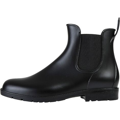 Slip on sale ankle rain boots