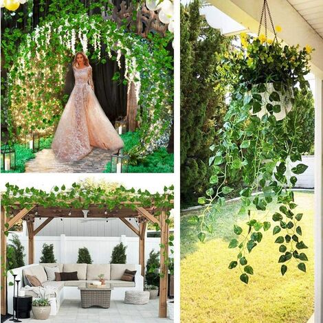 24 Strands 84 Ft Fake Ivy Leaves Artificial Ivy Garland Greenery