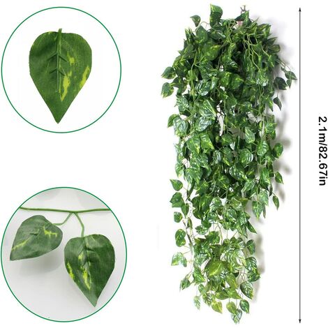 Artificial Ivy Garland Fake Vine Trailing Leaf Hanging Plant Foliage 2.1M  Length