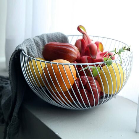 1pc Fruit And Vegetable Basket, Fruit And Vegetable Fresh Keeping, Wall  Mounted Storage Baskets, Kitchen Storage Metal Wire Fruit Basket, Space  Savin