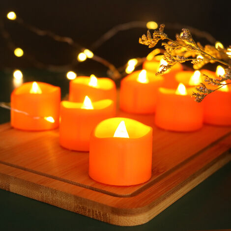 120-pcs LED Flameless Flickering Tealight Candles (Multiple Packing and  Colors)