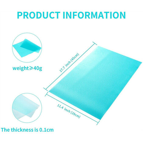 Refrigerator Shelf Liners for Glass Shelves, 1 PCS Washable Removable Blue  Fridge Liners and Mats for Vegetables Drawers, Kitchen Cabinets, Placemats  17.7'' x 11.4'' 