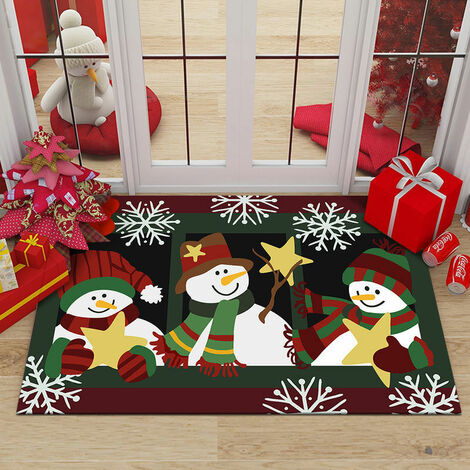 Snowman Front Porch Door Mat - A Rustic Feeling