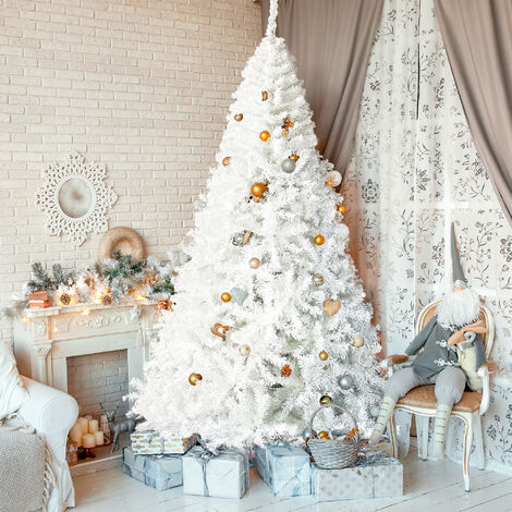 narrow white christmas tree