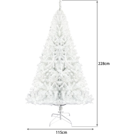 narrow white christmas tree