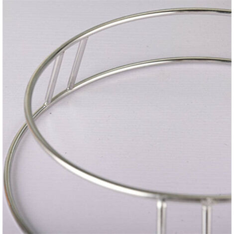 2PCS Stainless Steel Wok Ring Metallic Universal Size for Gas Stove