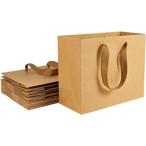 10/20Pcs/Pack Small Kraft Paper Gift Bags Vintage Party Treat Brown Paper  Bags