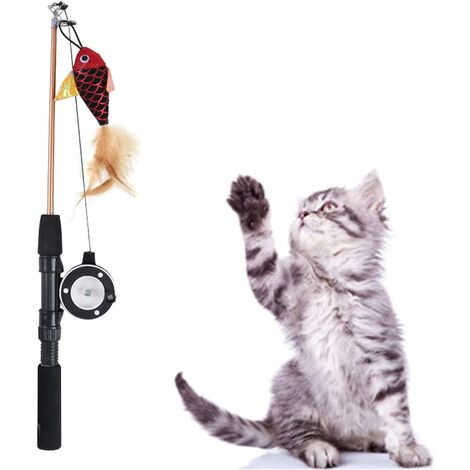 Fishing cat toy sale