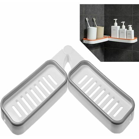 Corner Shower Shelf Without Drilling, Cornerless Bathroom Corner Frame ...