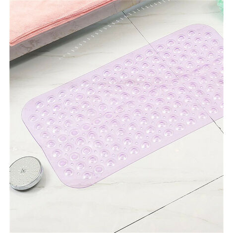 Non-Slip Bath Mat, 16 x 40, Clear, Adhesive, Mold and Mildew Resistant