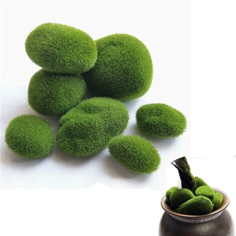 Green Artificial Moss Balls Decorative Stones for Ideal for Vases