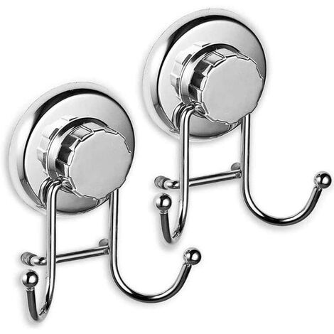 Suction Hooks Powerful Vacuum Suction Cup Hooks - Heavy Duty Shower Hooks -  Waterproof Suction Hanger for Bathroom, Kitchen Towel, Bathrobe, Loofah -  Removable and Reusable Hooks for Bags, Coats (6 Pack)