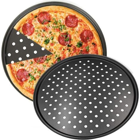 2 Pieces Round Pizza Pans, Pizza Tray, Non-Stick Coating Pizza Plates, Oven  Perforated Pizza Trays, 12.5 Inch Crispy Vegetable Tray