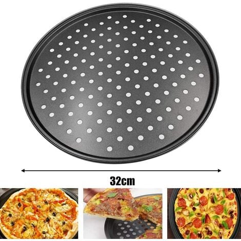 2 Pieces Round Pizza Pans, Pizza Tray, Non-Stick Coating Pizza Plates, Oven  Perforated Pizza Trays, 12.5 Inch Crispy Vegetable Tray