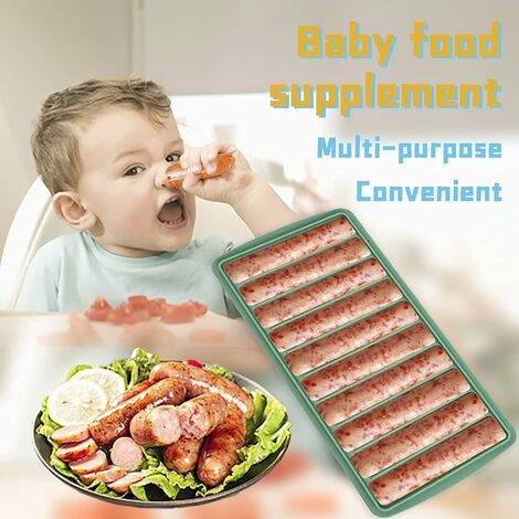 Kitchen ice tray with lid DIY silicone ice cube mold baby food supplement  box chocolate-mould leak-proof kitchen gadgets