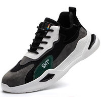 Hongchengye Steel-Toe Work Indestructible Safety Slip-Resistant Composite-Toe Sneaker Tennis Lightweight Breathable Comfortable Shoes Men Women 