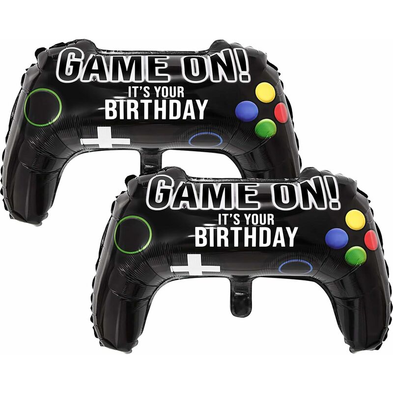 8 paquetes de globos de fiesta de videojuegos, 23.6 x 15.7 pulgadas Game Over Balloons Video Game Controller globo de aluminio para fiesta de cumpleaños y decoración de fiesta de juegos (8 paquetes, globos de videojuegos)