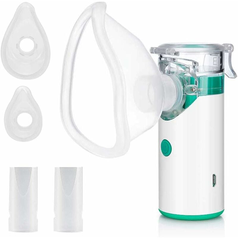 Nebulizador inhalador portátil, nebulizador silencioso recargable, mini inhaladores personales portátiles, humidificador portátil para niños, adultos, problemas respiratorios