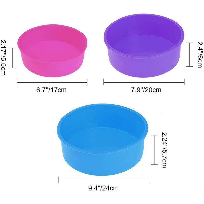 Juego De 2 Moldes Para Pasteles De 8 Pulgadas, Antiadherente