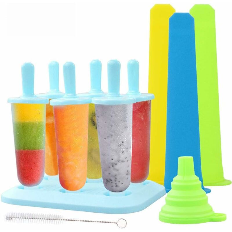 Moldes para paletas de silicona sin BPA, 12 bandejas de paletas para  congelador, moldes para paletas de helado caseros, juego grande para hacer