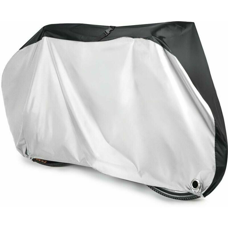 Cubierta para bicicleta, Cubierta para bicicleta 210D Nylon Impermeable a prueba de polvo Protección UV Cubierta de protección con cerradura resistente para bicicleta de montaña, bicicleta de carretera con bolsa de almacenamiento QLG-13582