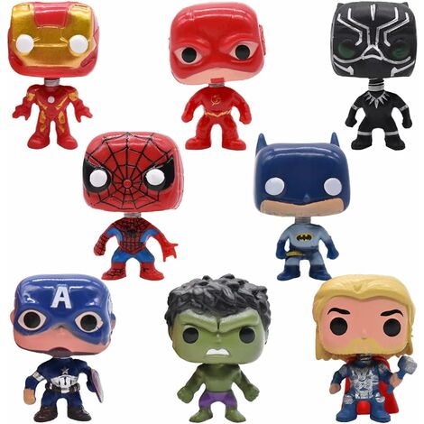 Decoraciones para pasteles 8pcs Super Heroes Cake Topper Mini Spiderman  Figuras Vengadores Estatuilla