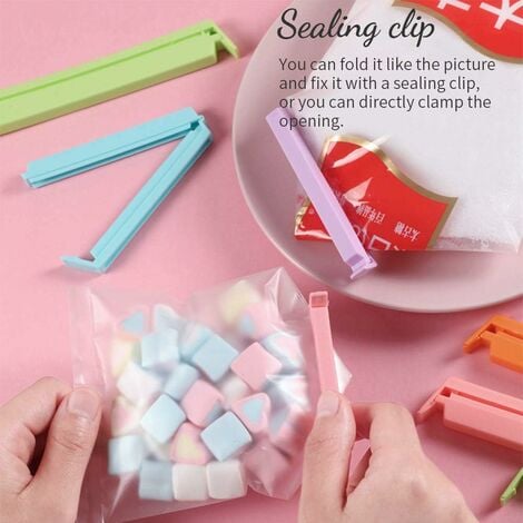 Clips de plástico para sellado de Bolsas de alimentos, cocin