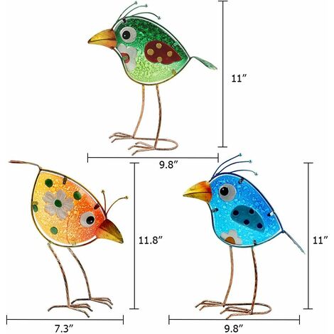 Escultura De Gallo Figura De Metal Decoración De Jardín Color Marrón