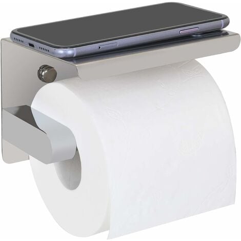 Toilettenpapierhalter mit Ablage ohne bohren Klopapierhalter Klorollenhalter WC 
