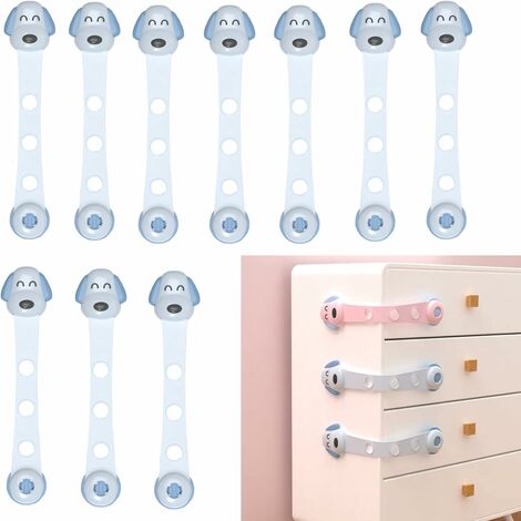 NORCKS 10 Stücke Kindersicherung für Schrank und Schubladen,  Schubladensicherung für Baby und Kinder für Tür Schränke