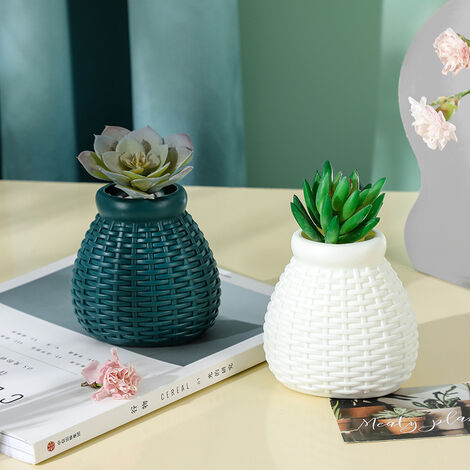 Pot de fleurs en verre-élégant décoré fleur récipient de stockage des plantes Pot pour plantes succulentes de forme géométrique 