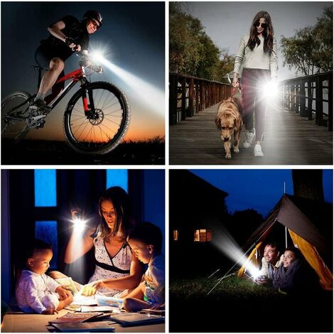 LED USB Rechargeable Ultra Puissante 3000 Lumens CREE XHP50 Lampe Torche, 5 Modes IP65 Étanche Militaire Zoomable pour Camping Randonnée(Pile Rechargeable Incluse)