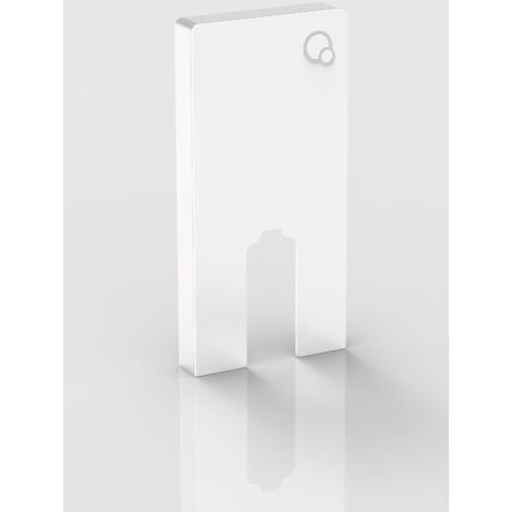 Weißglas Sanitärmodul für Stand-WC inkl. Betätigungsplatte