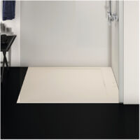 IS Ultra Flat Mineralguss-Duschtasse 90 x 70 x 3 cm in Sandstein