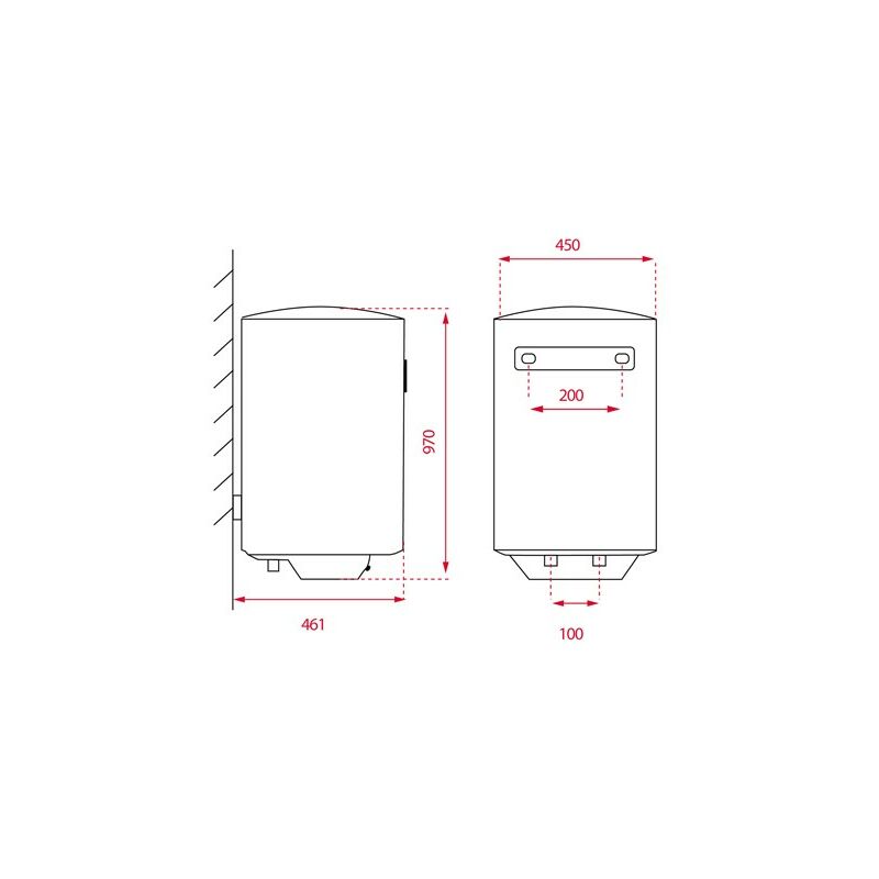 Termo Eléctrico 100 Litros Vertical CABEL 961183