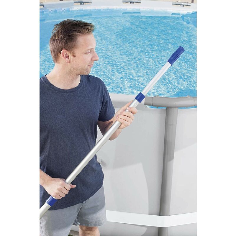 Bestway 58279 - pértiga de aluminio bestway para accesorios de limpieza de piscina 360 cm