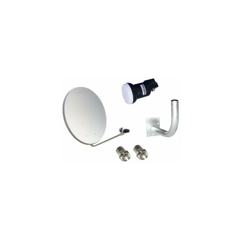 Kit antena Parabólica GI 60 cm + LNB + Soporte + 20m Cable coaxial +  Localizador - Electrowifi